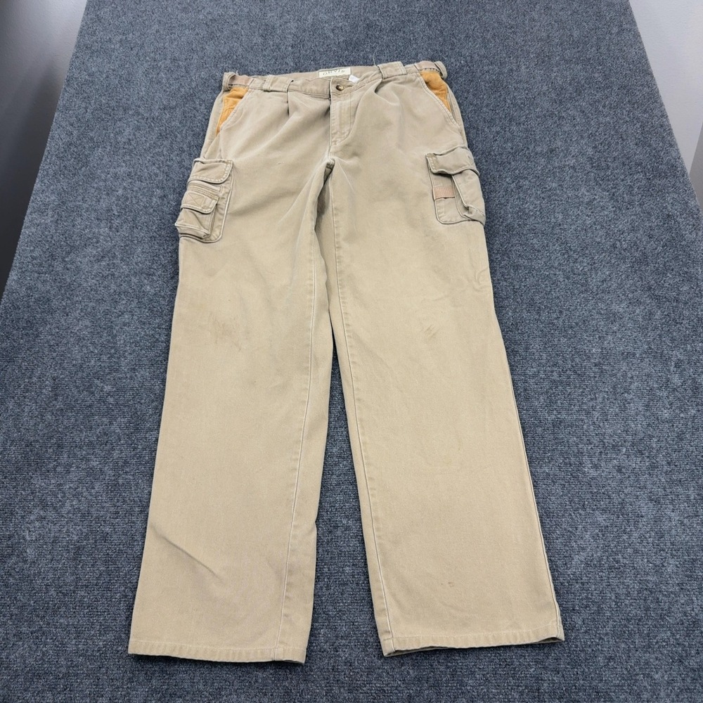 Orvis Cargo Pants Mens 34 Khaki Cotton Multi Pocket Utility Gorpcore Outdoor
